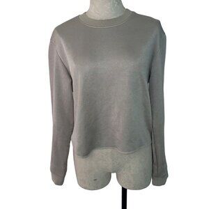 Rta Womens Sweater Size Small Gray Myles Long Sleeves Crew Neck Ribbed Cuffs